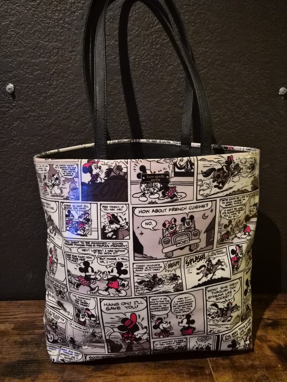 Disney x Kate Spade New York Minnie Mouse Comic Print Francis Tote